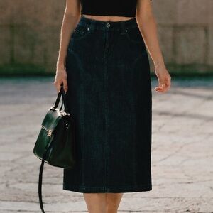 Christopher & Banks Dark Denim Skirt